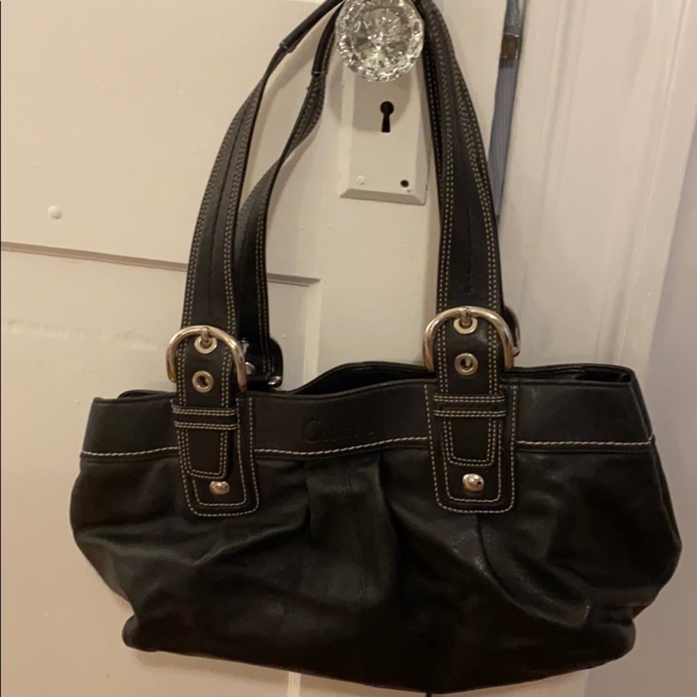 COACH Black leather purse